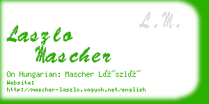 laszlo mascher business card